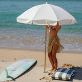 Luxe Beach Umbrella: Cream