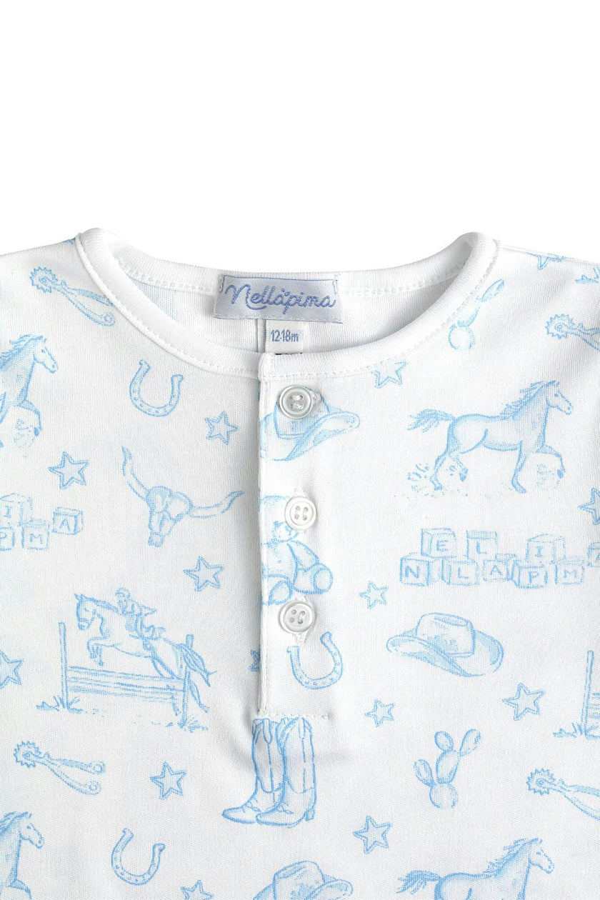 Blue Lone Star Toile Pajamas