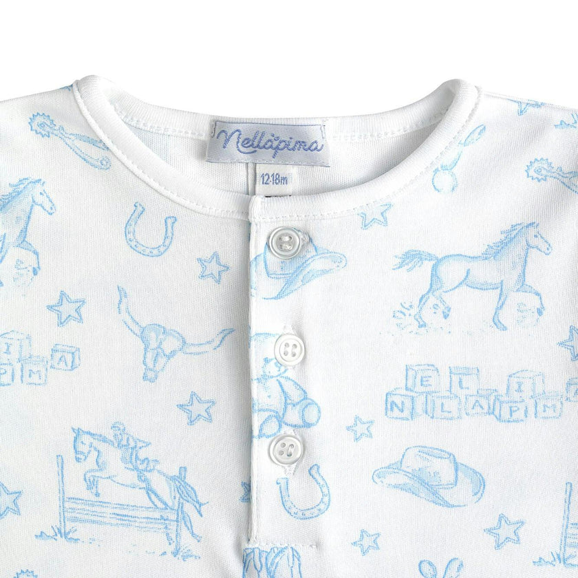 Blue Lone Star Toile Pajamas