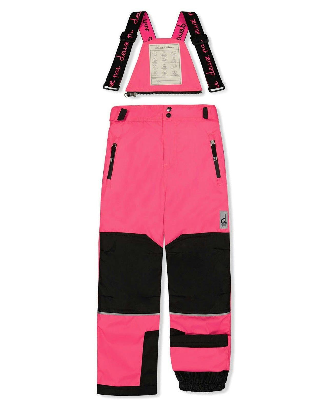 Two Piece Teknik Snowsuit Bright Pink And Checkered