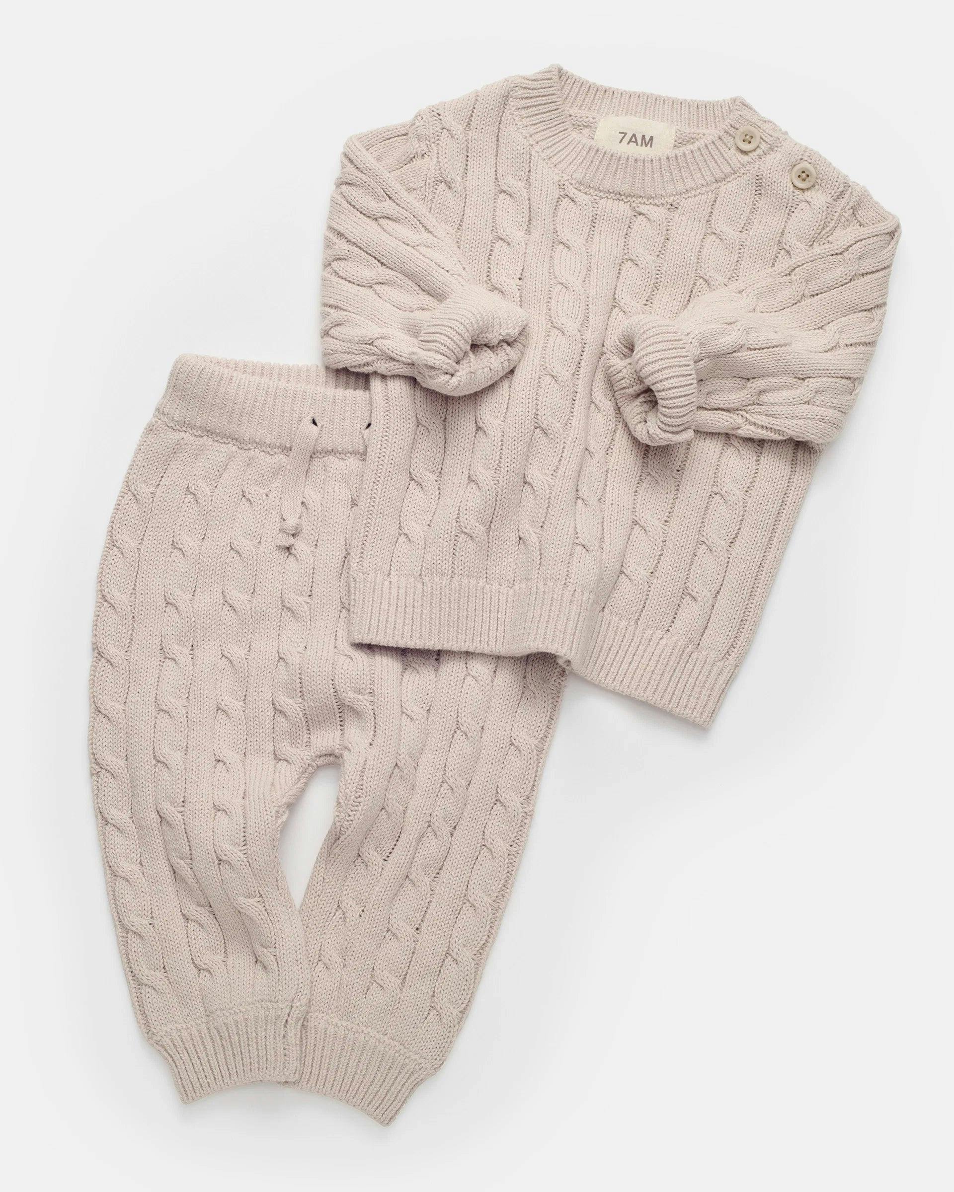 Cable Cotton Knit Set