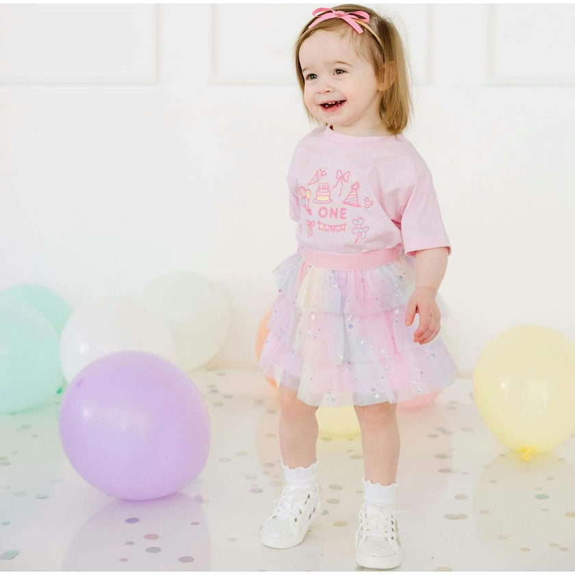 1st Birthday Icon Short Sleeve T-Shirt - Ballet