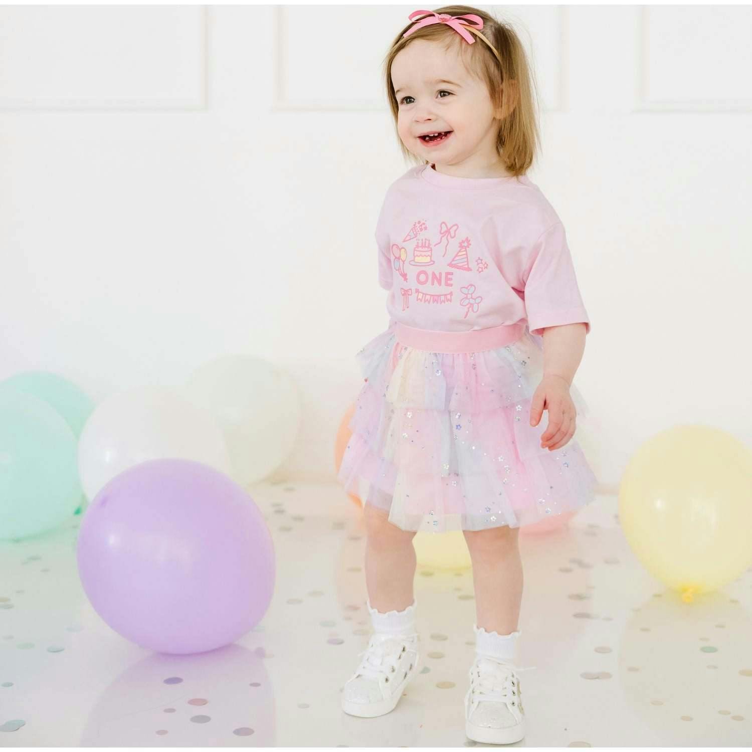 1st Birthday Icon Short Sleeve T-Shirt - Ballet