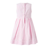Pastel Oxford Pleated Stripe Dress
