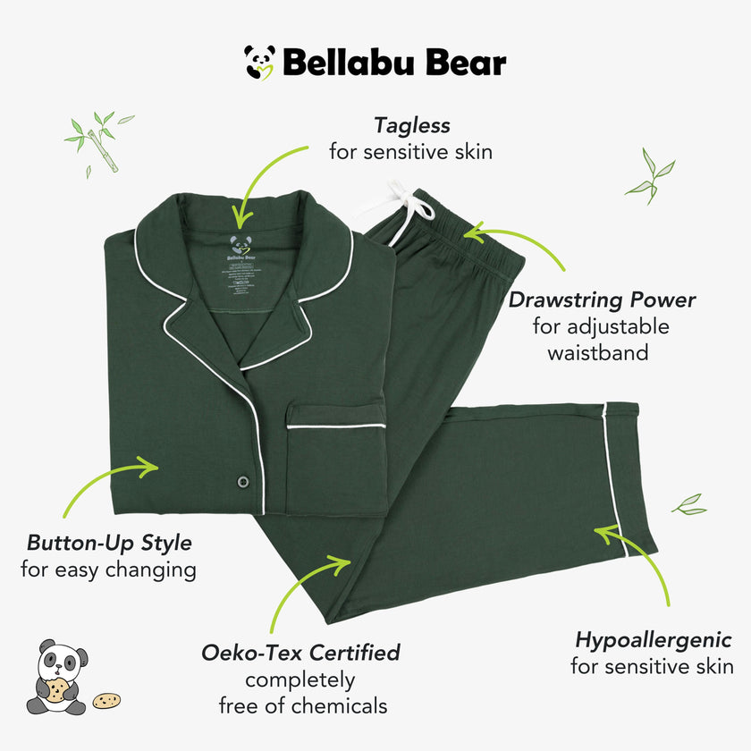 Pine Green Bamboo Men's Pajama Set