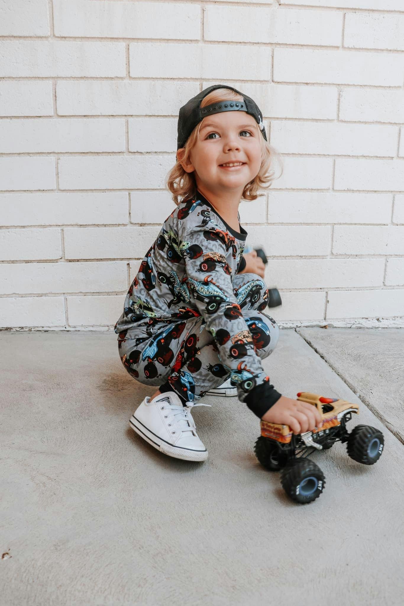 Monster Jams 2 Piece Pajama Set