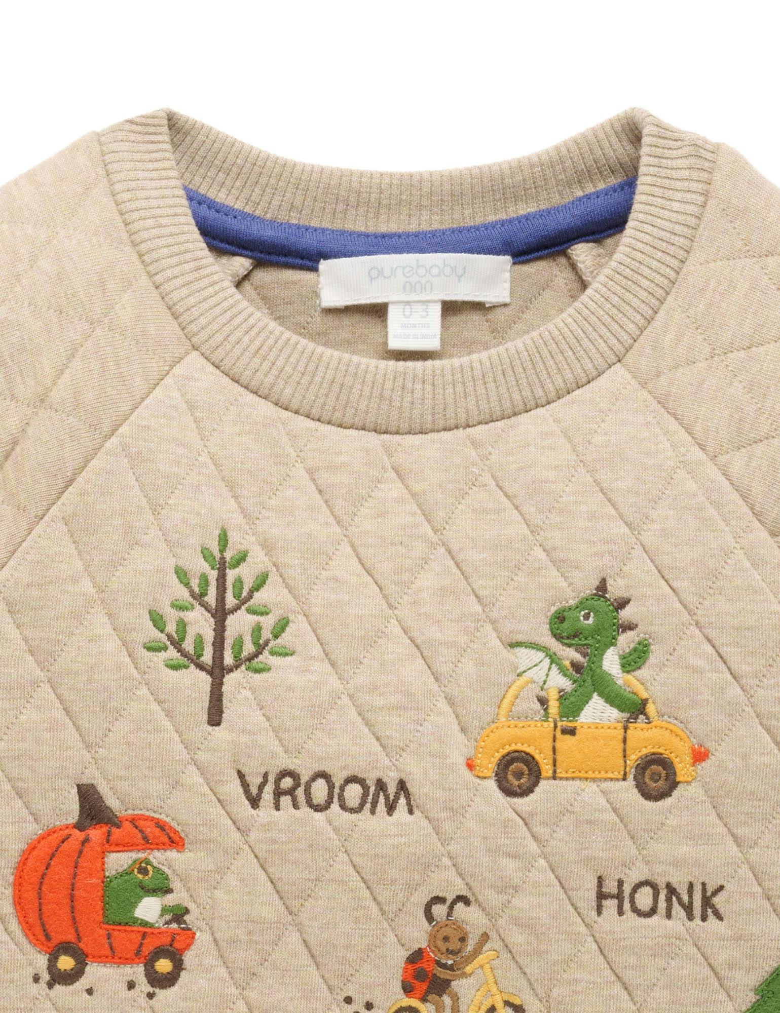 Quilted Windcheater Mushroom Melange