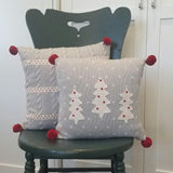 Cable Pom Pom Pillow