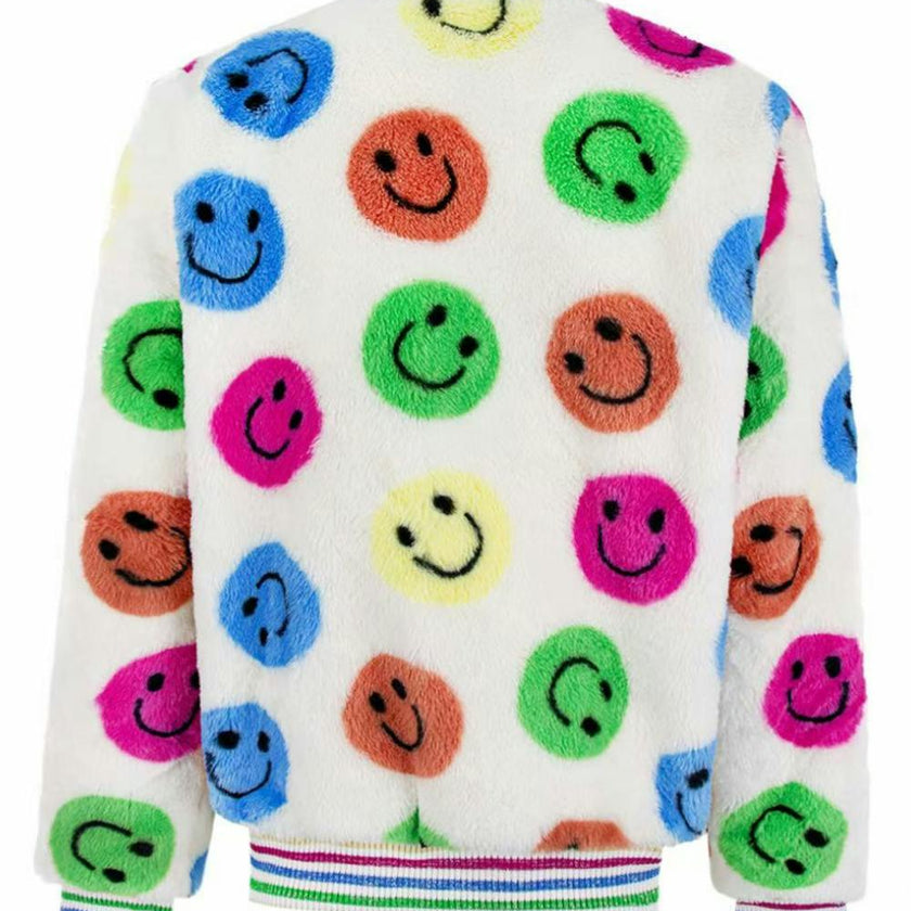 Rainbow Emoji Plush Coat