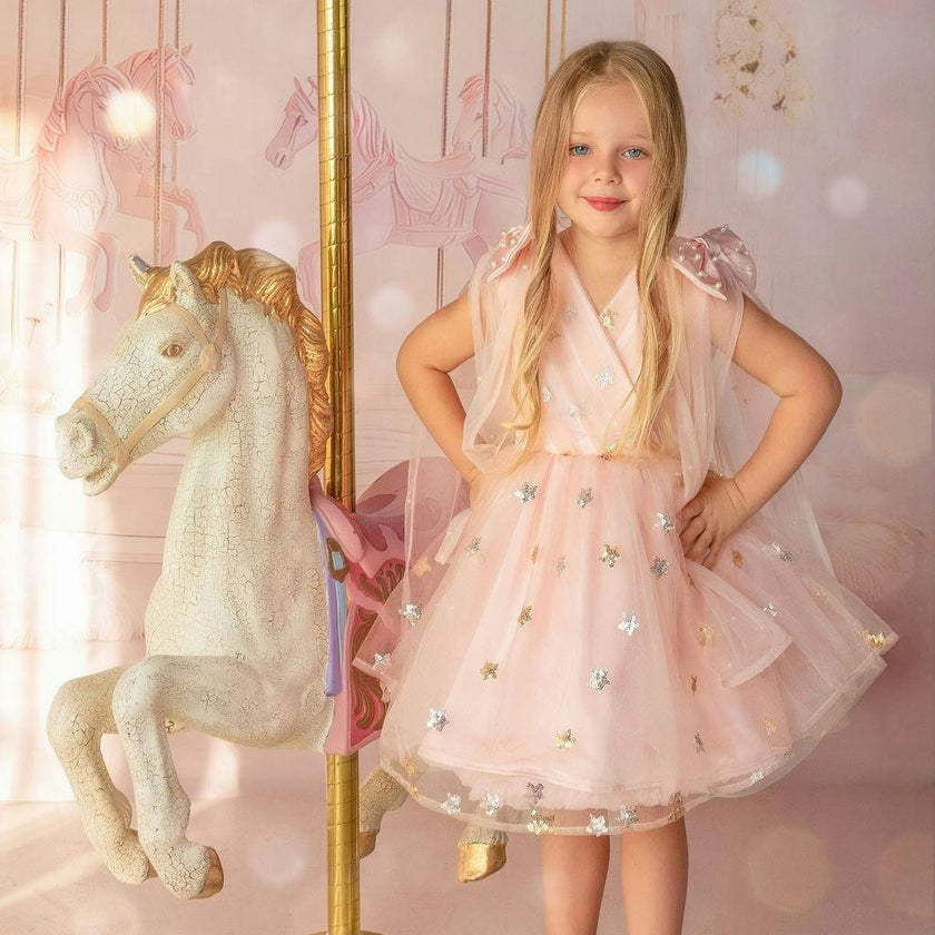 Twinkle Star Blush Pink Tulle Dress