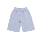 Micro Gingham Blue Blizzard - Peplum Tank with Wide Leg Pant