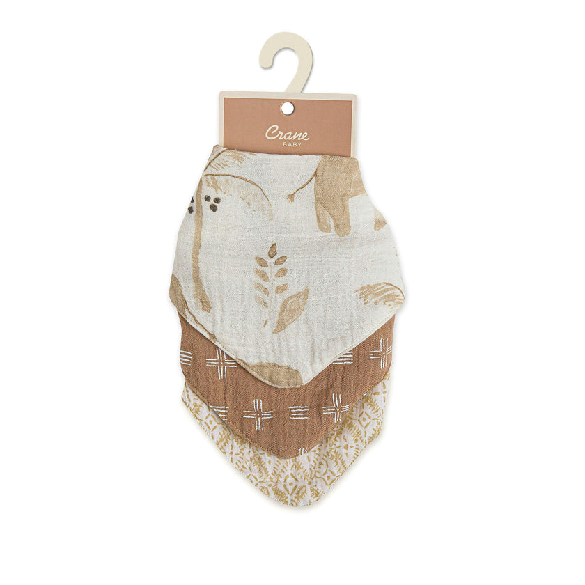 Kendi Safari Cotton Bandana Baby Bib (3 Pack)