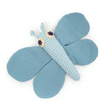Green Baby Boy Gift Set 🍀🐞 100% organic cotton crochet rattle, pulling toy and lovey