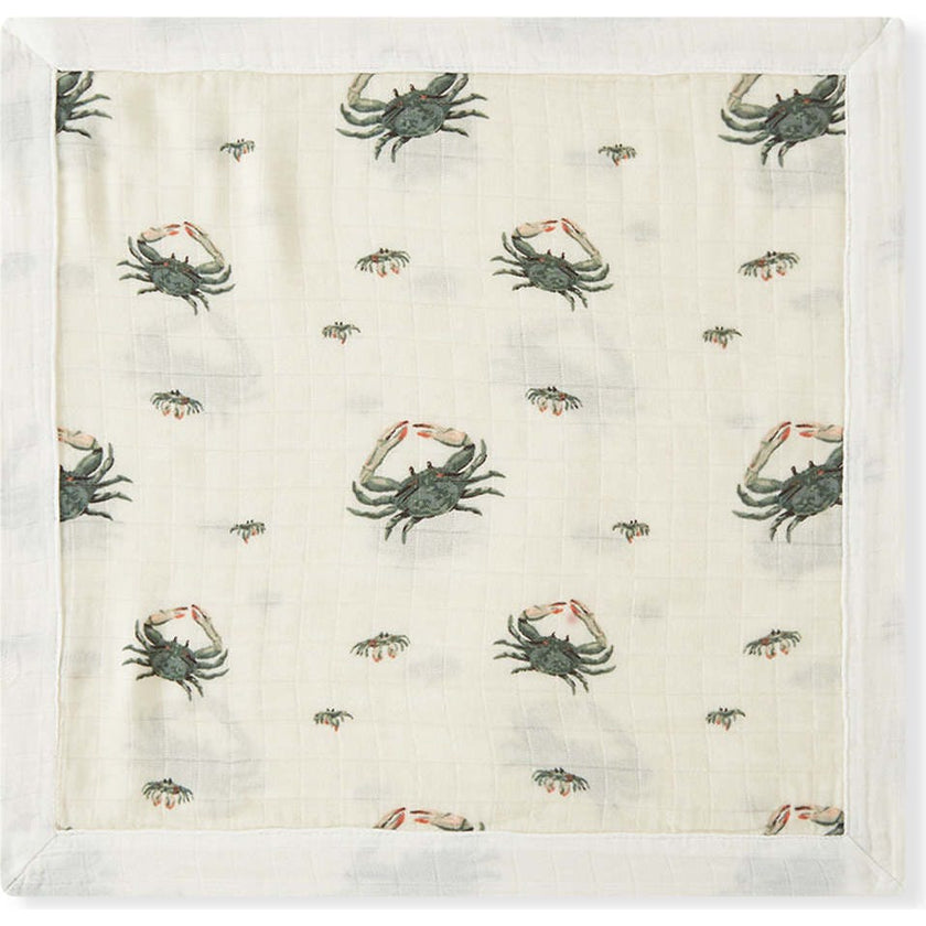 Coastal Mini Lovey Two-Layer Muslin Security Blanket