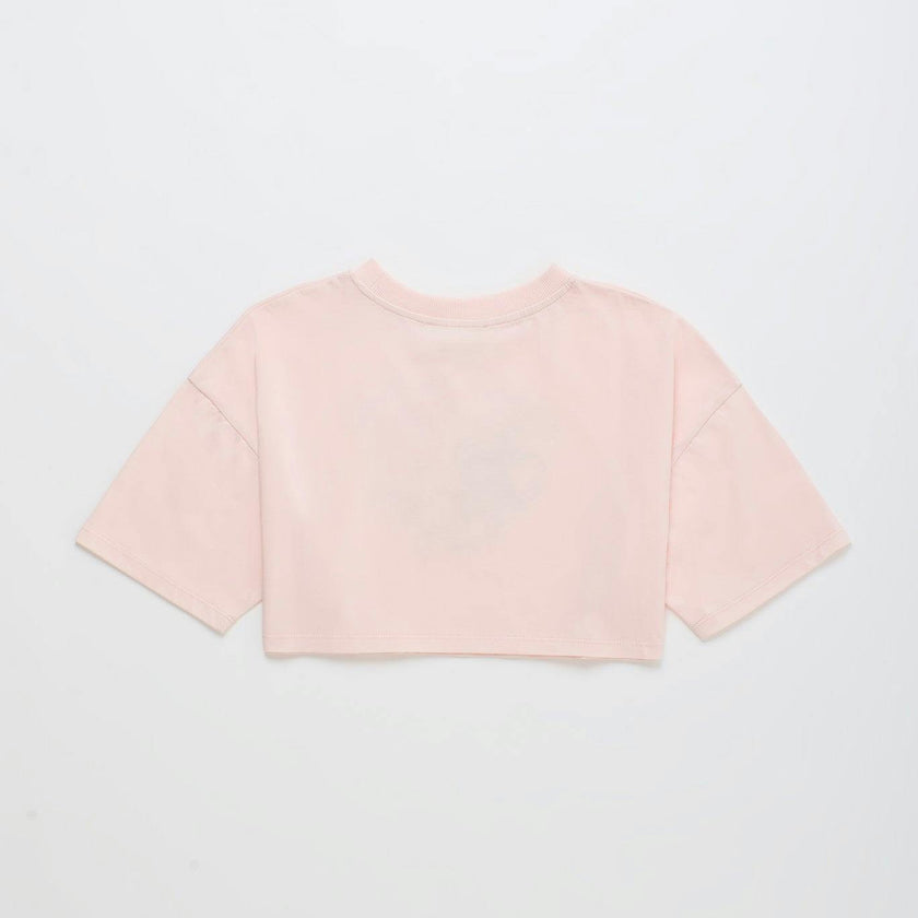 BIRDS CROP TOP BLUSH