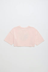 BIRDS CROP TOP BLUSH