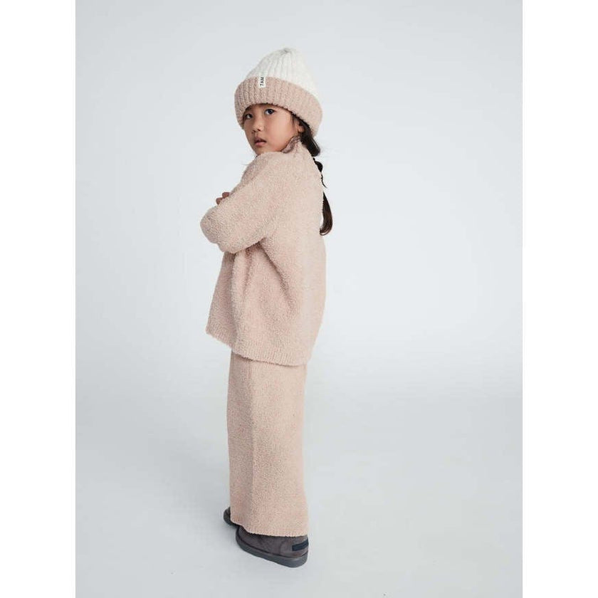 Baby Girls Fuzzy Wide Leg Relaxed Fit Pants