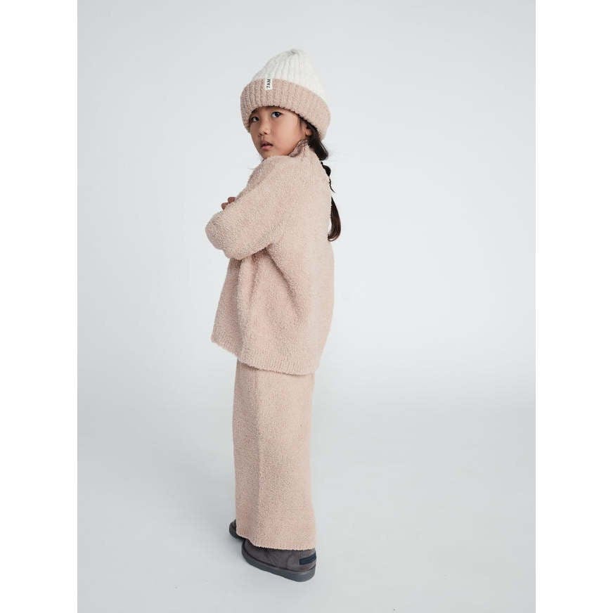 Baby Girls Fuzzy Wide Leg Relaxed Fit Pants