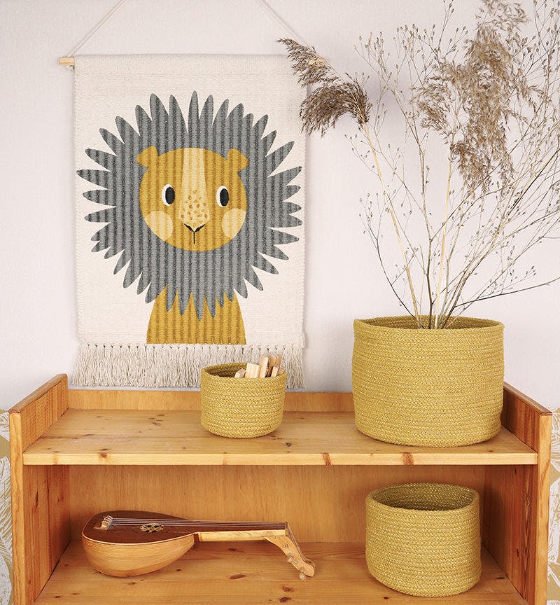 Hand-Woven Fringed Wall Hanging