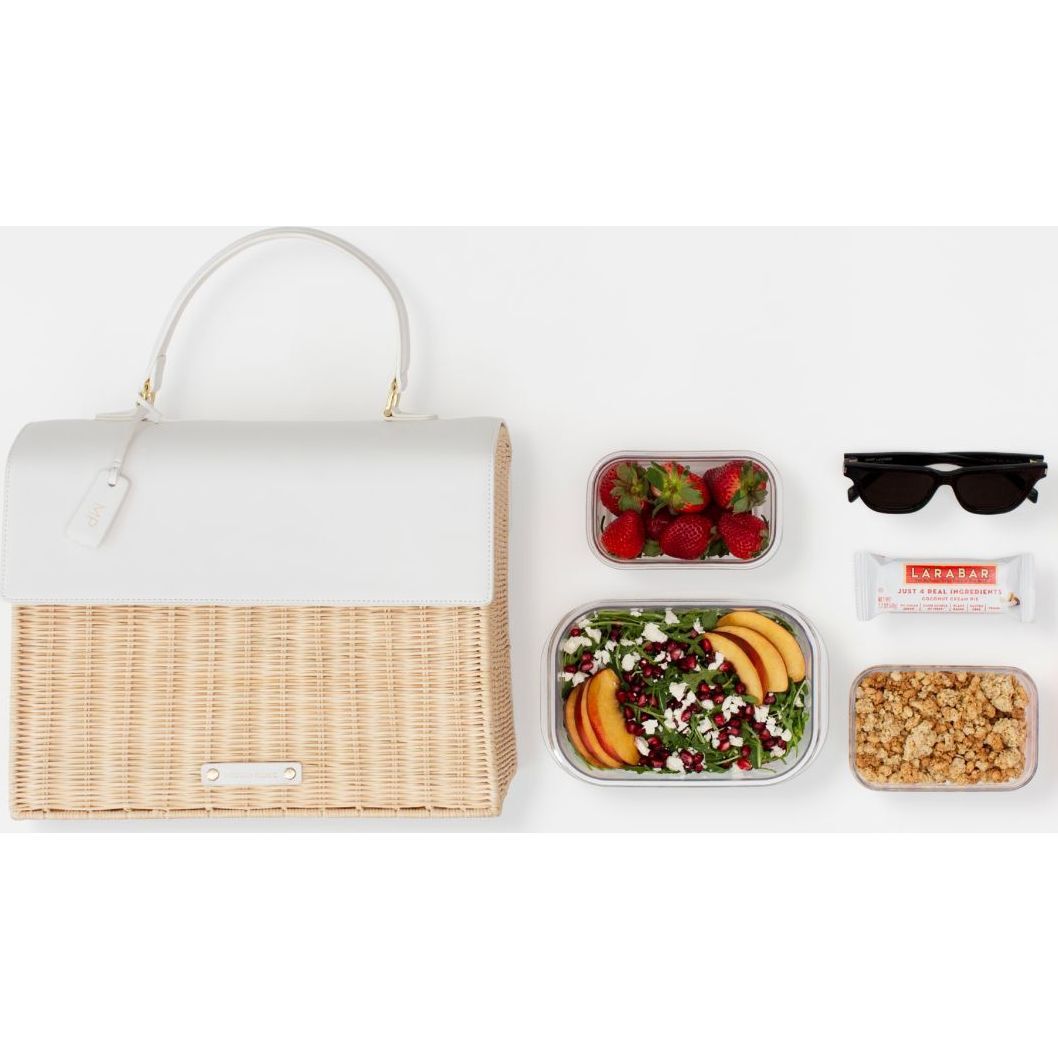 Women's Hand-Woven Wicker Large Lunchbox