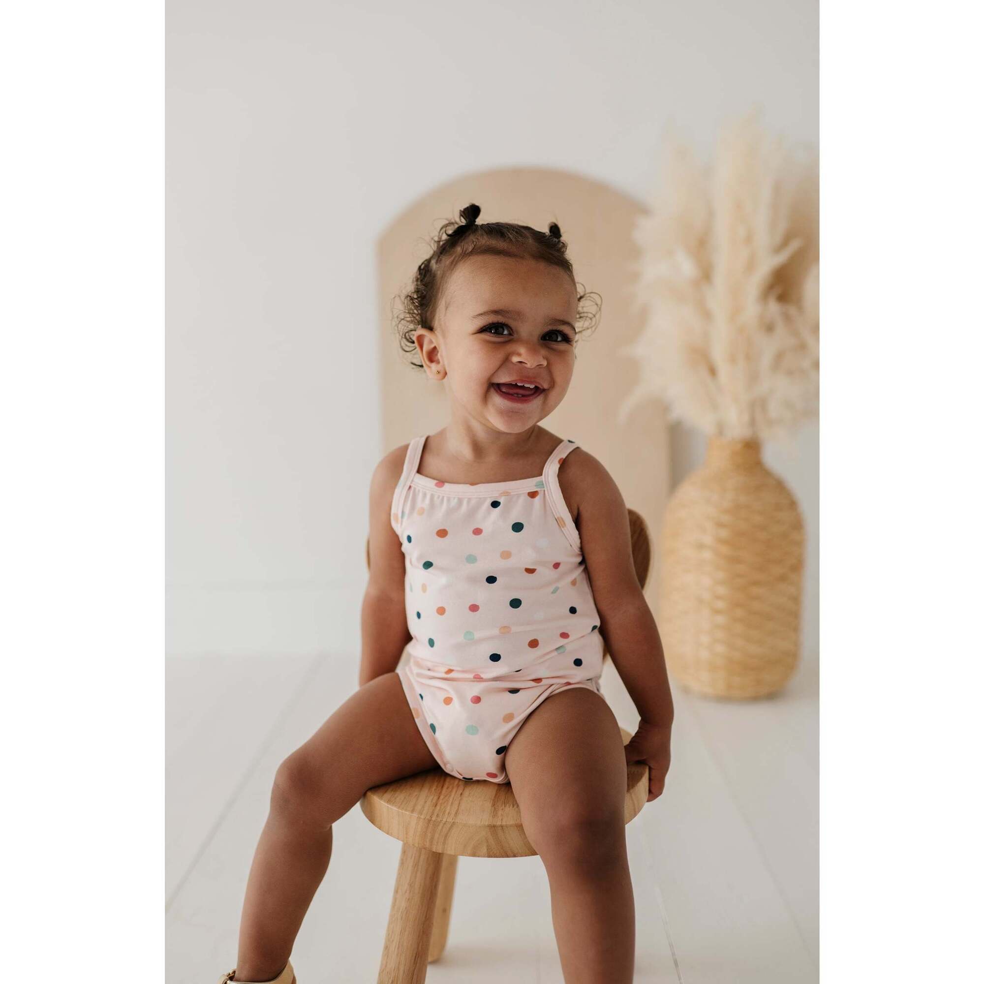Tank Bodysuit Summer Polka Dots