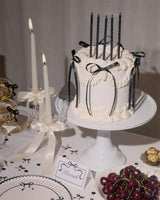Midnight Sparkle Candles - 10 black glitter candles