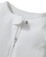Baby's Pointelle Footie Romper in White