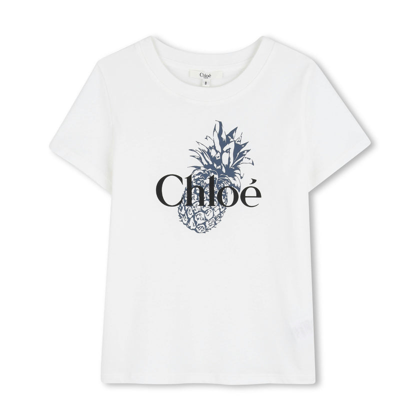 White Chloé Pineapple T-Shirt