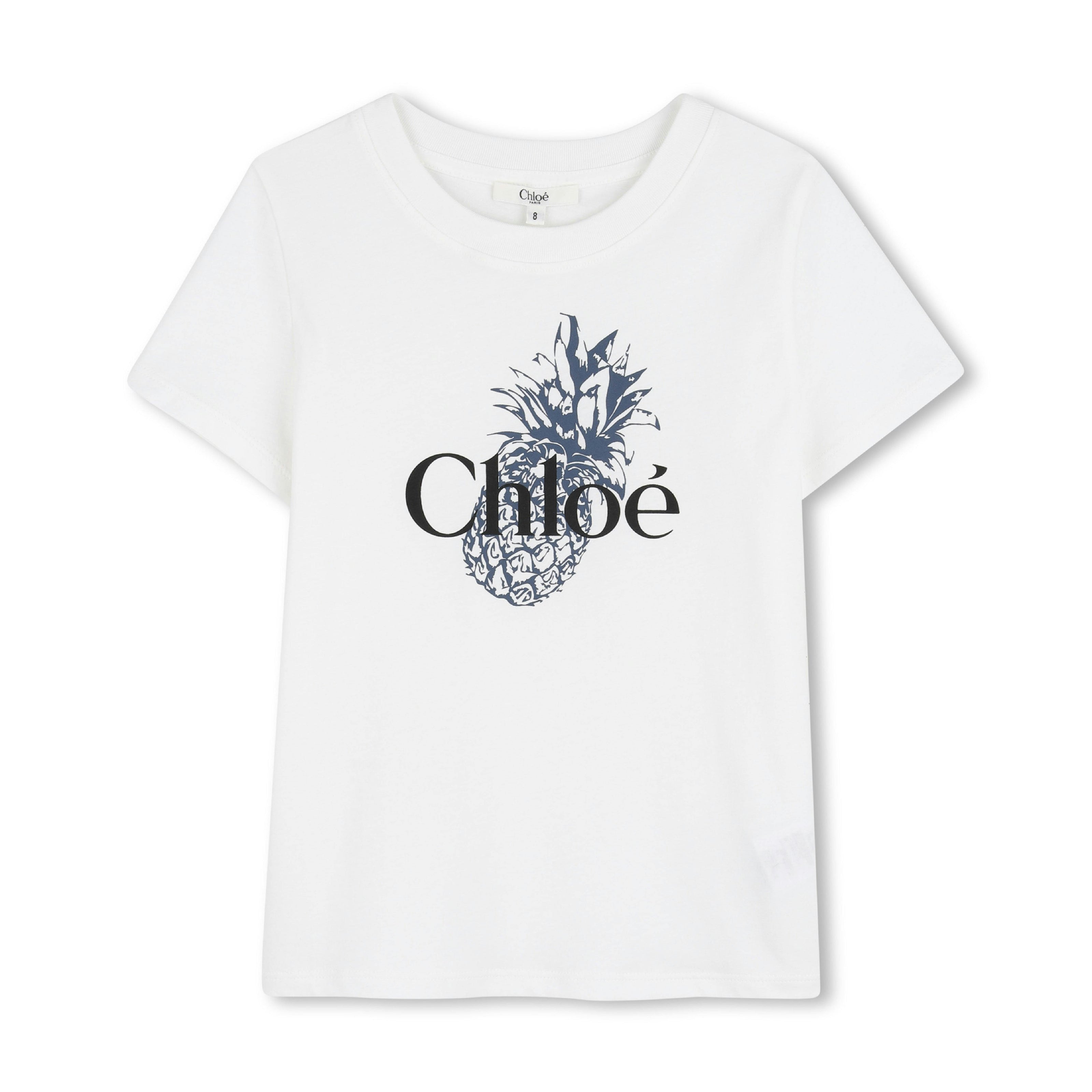 White Chloé Pineapple T-Shirt