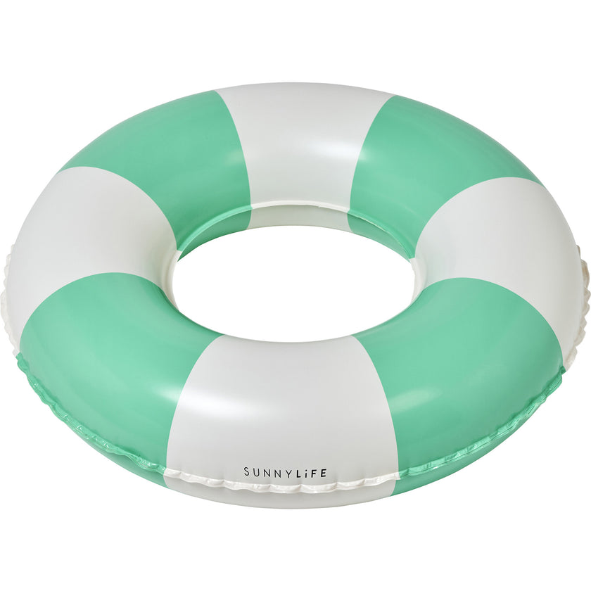 Mini Tube Pool Ring: Zest Green Stripe