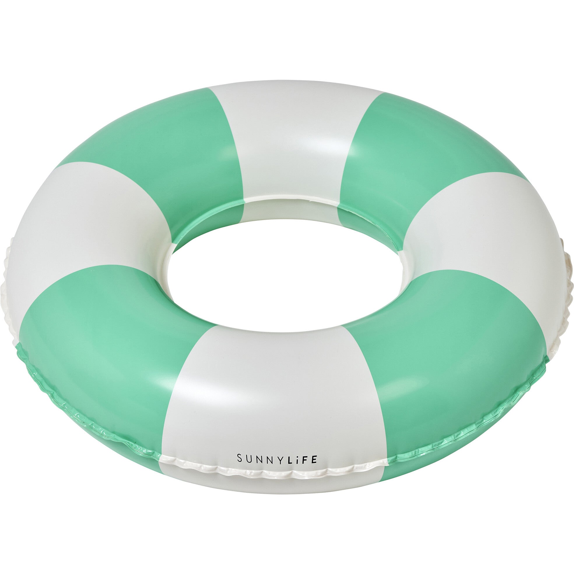 Mini Tube Pool Ring: Zest Green Stripe