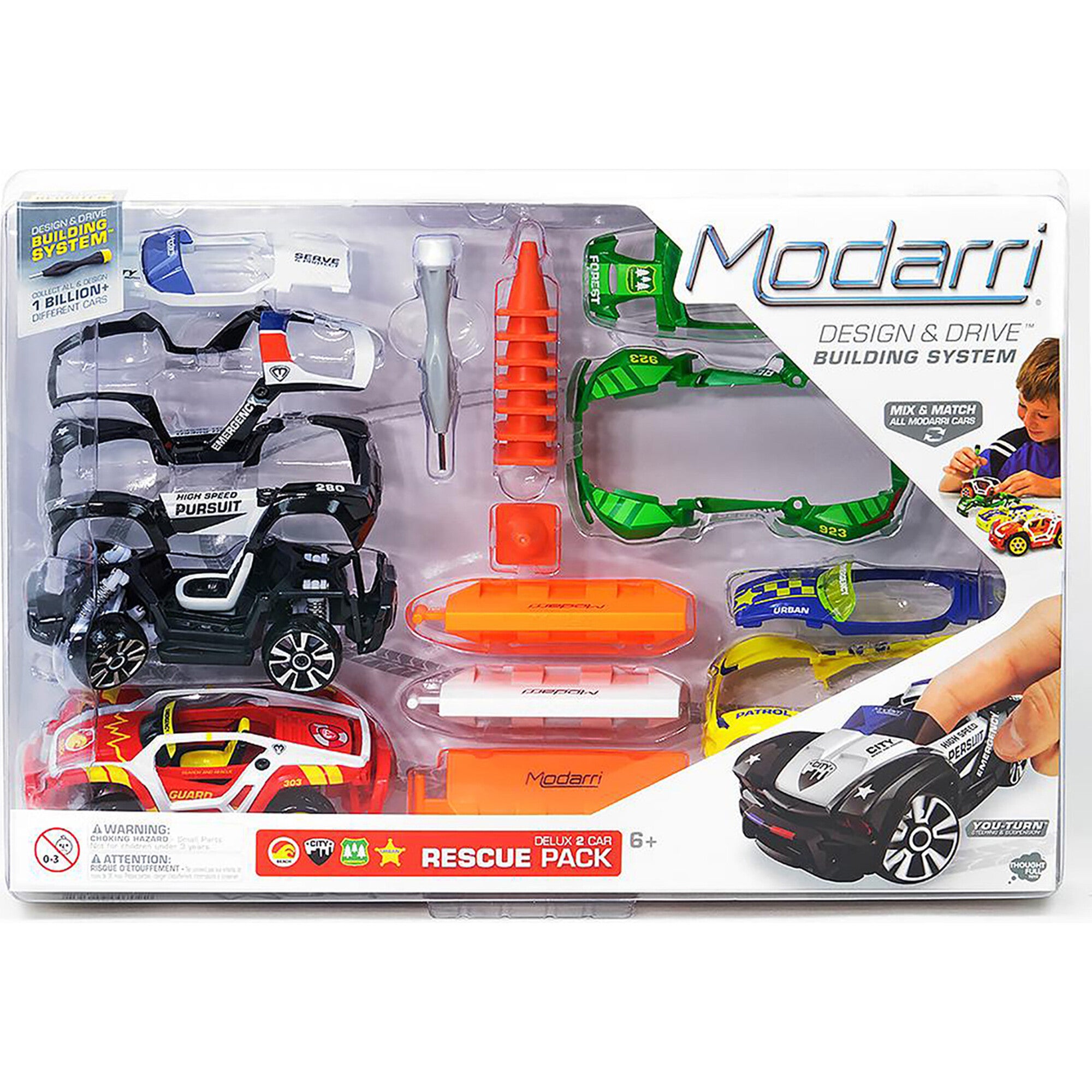 Modarri: Deluxe 2 Car Rescue Pack - DIY Design & Build Toy Cars