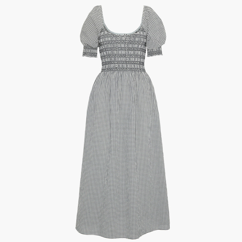 The Madeline Nap Dress - Black/Sand Gingham