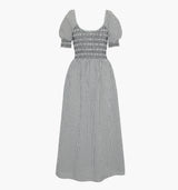 The Madeline Nap Dress - Black/Sand Gingham