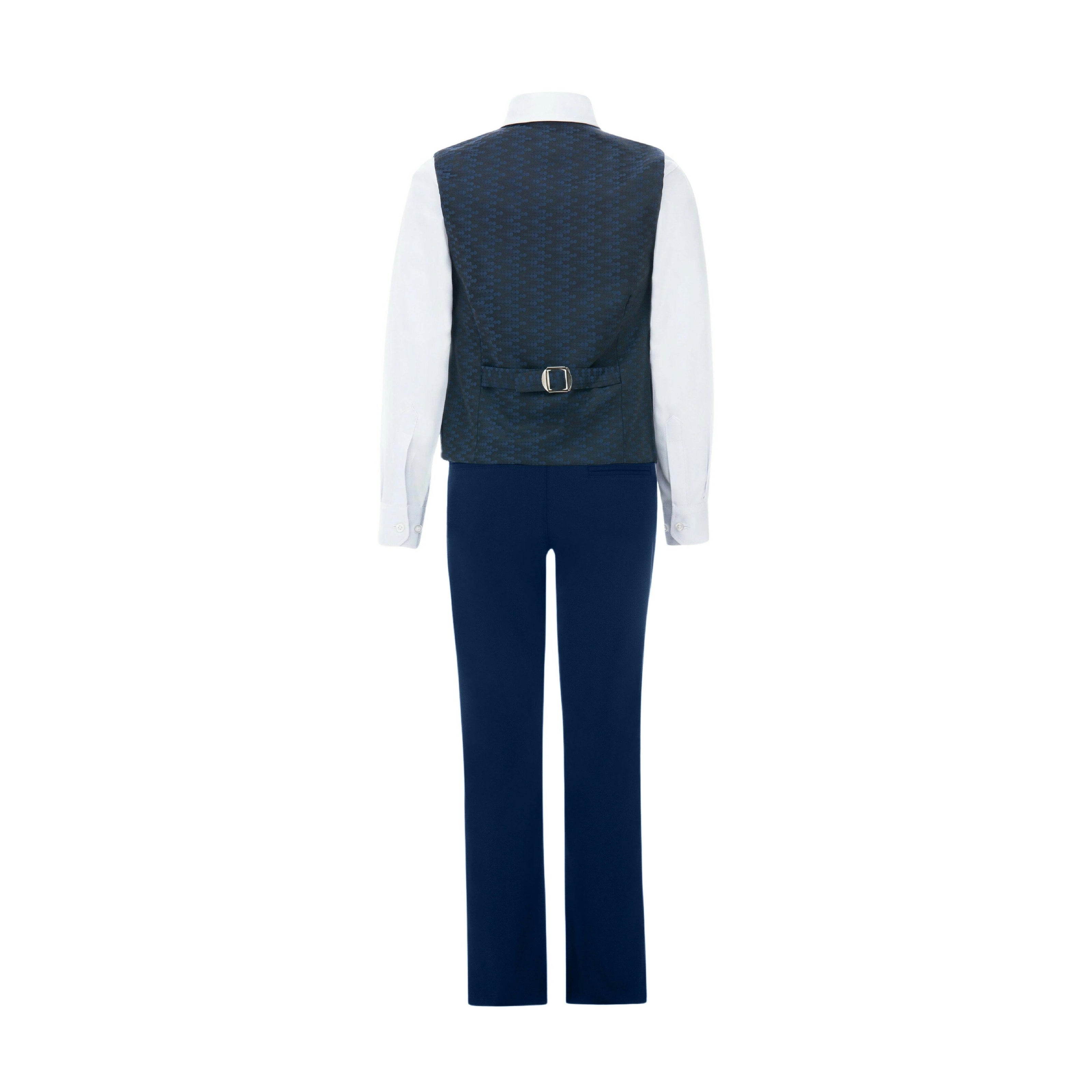 Blue Ezio Vest Outfit Set