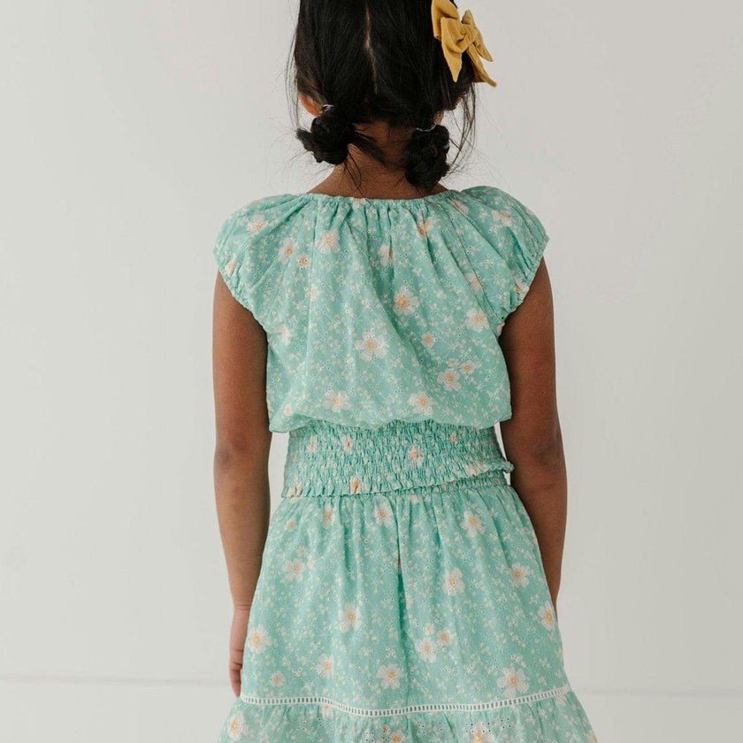 Eyelet Peasant Top