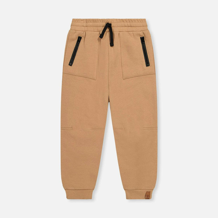 Fleece Sweatpants with Pockets Brown Tannin