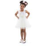 Embroidered Blooming Bow Dress