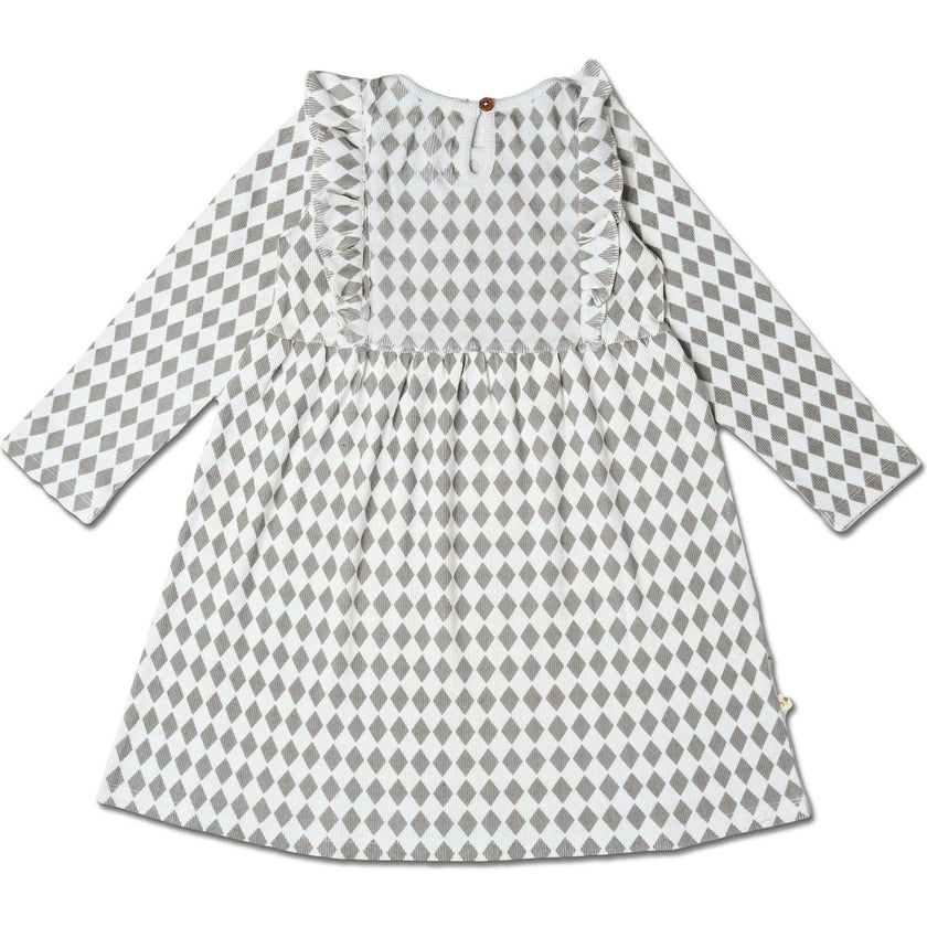 Organic Long Sleeve Ruffle Dress