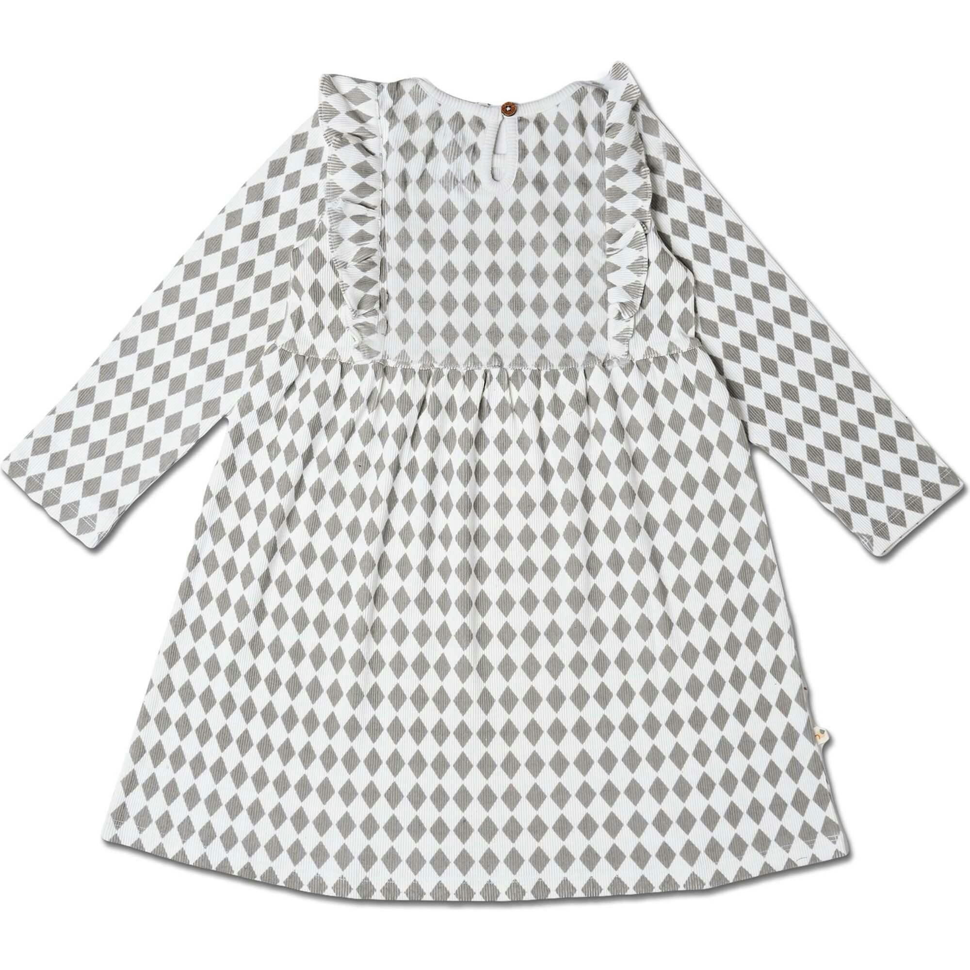 Organic Long Sleeve Ruffle Dress