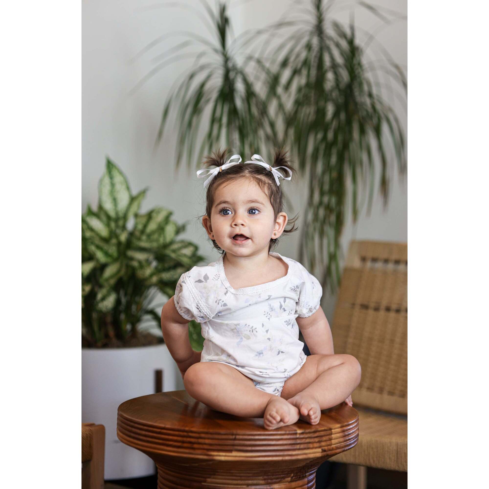 Pretty Poppies Romper, Ivory
