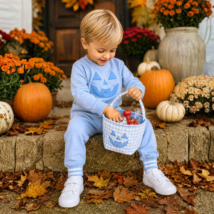 Petite Pumpkin Tote, Blue