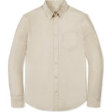 Long Sleeve Solid Linen Shirt, Brown