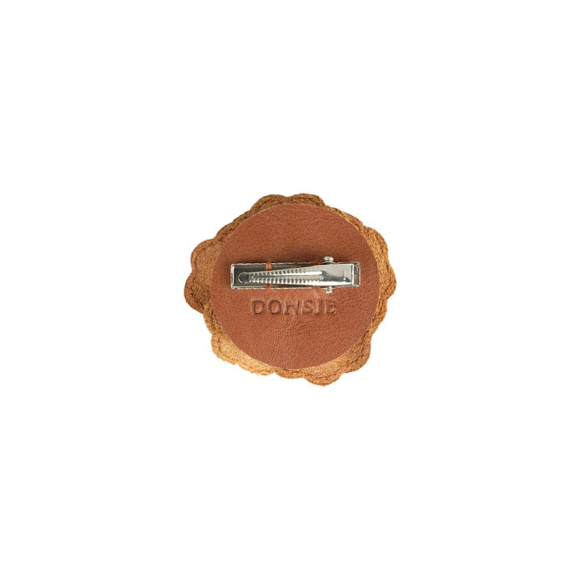 Zaza Fields Hairclip | Hibiscus | Maple Leather