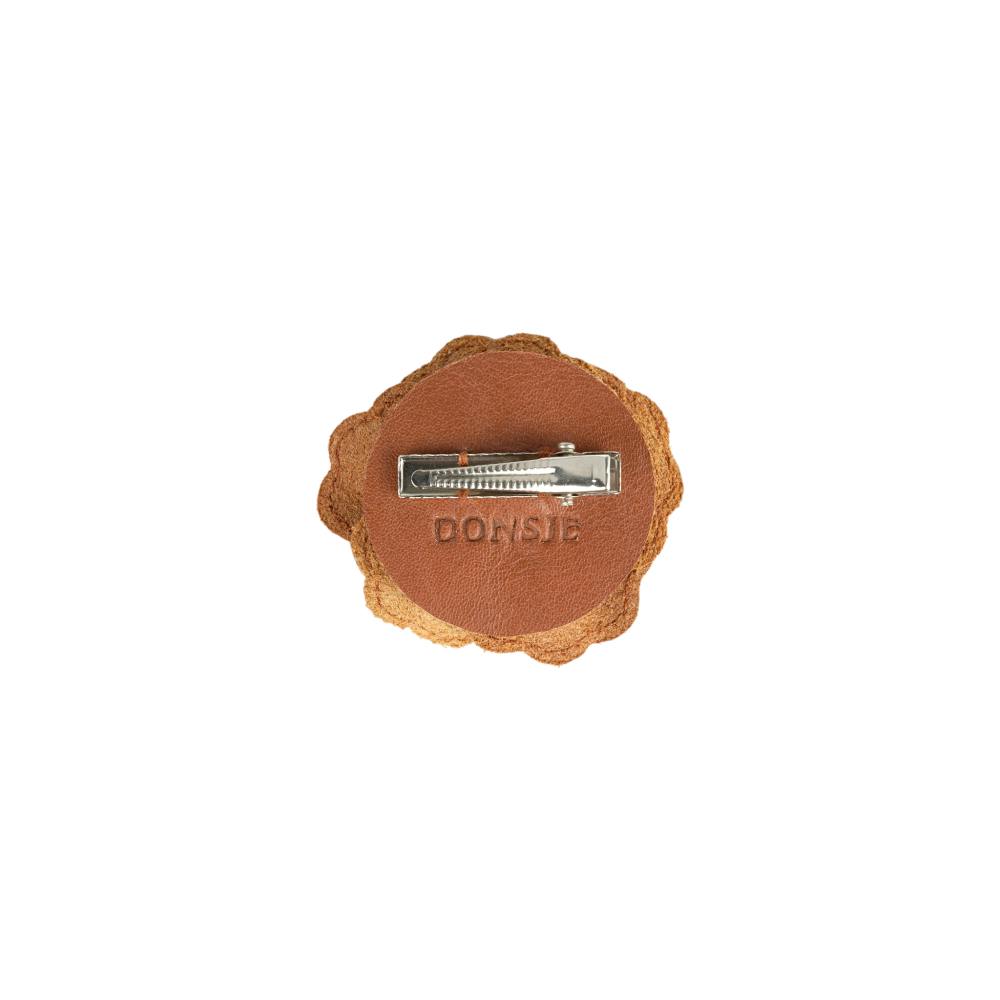 Zaza Fields Hairclip | Hibiscus | Maple Leather