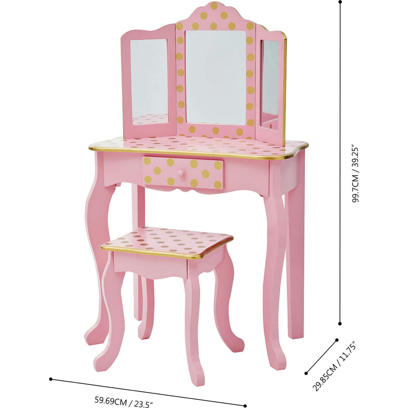 Fashion Polka Dot Prints Gisele Play Vanity Set