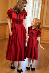 Mini Sophia Dress in Garnet