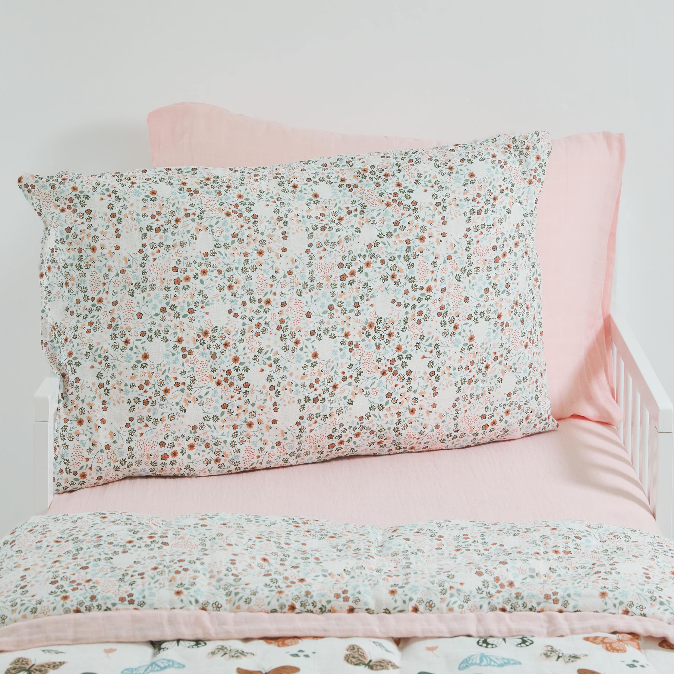 Cotton Muslin Pillowcase 2 Pack - Petal Press 2