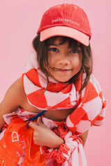Petite Brioche Cap Red & Pink