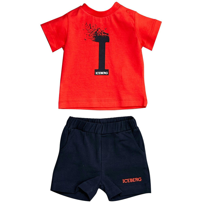 Splatter Logo T-shirt and Shorts Set
